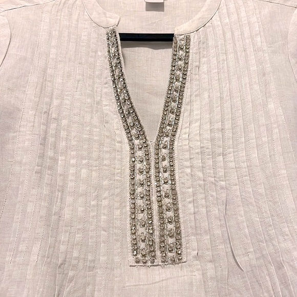 Chico’s Linen Tunic, Size 1 - Picture 6 of 9